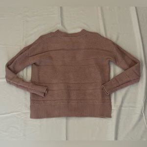 Pink stitches and stripes sweater size - medium never worn